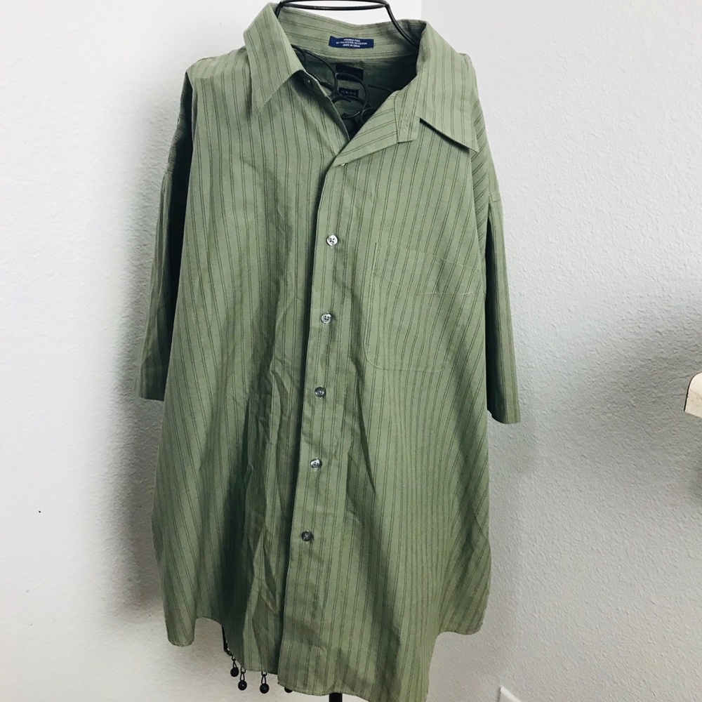 ARROW Men's XL Green Button Down Shirt
